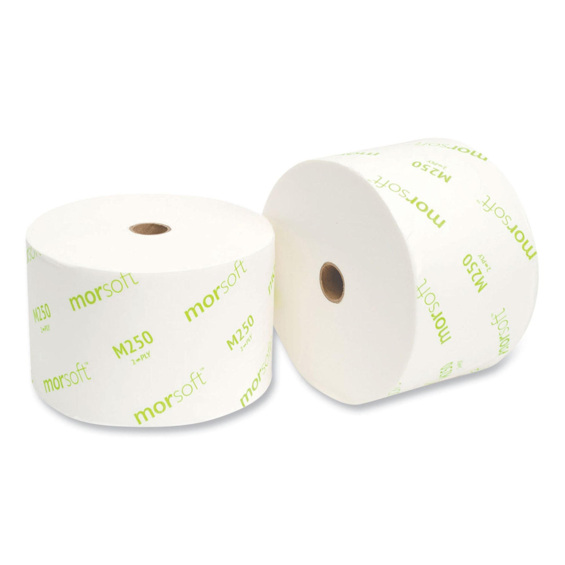 Morcon Toilet Tissue White 2-Ply Standard Size Cored Roll 1250 Sheets -1/2 Inch
