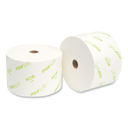 Morcon Toilet Tissue White 2-Ply Standard Size Cored Roll 1250 Sheets -1/2 Inch