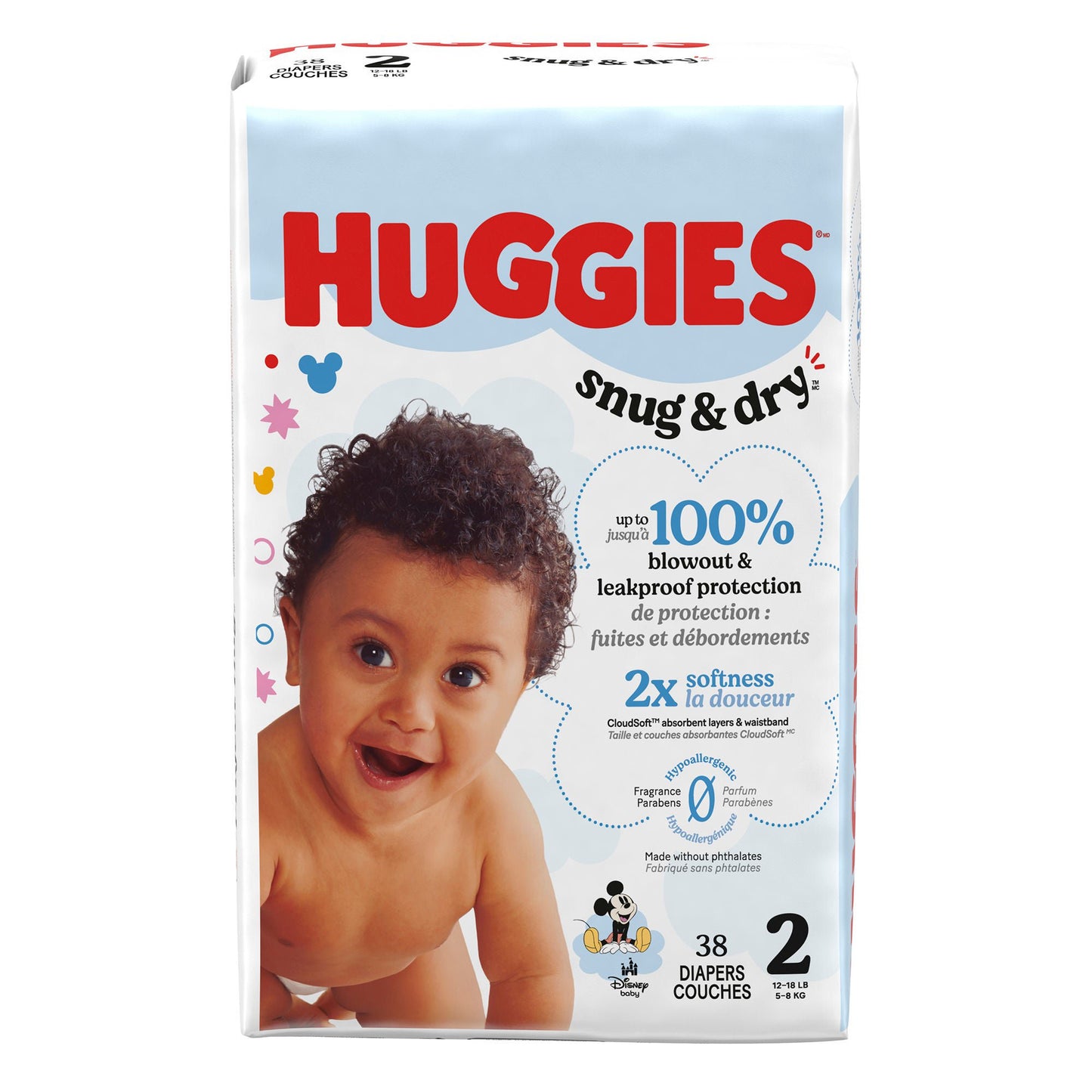 Huggies Snug & Dry Unisex Baby Diaper Disposable Heavy Absorbency