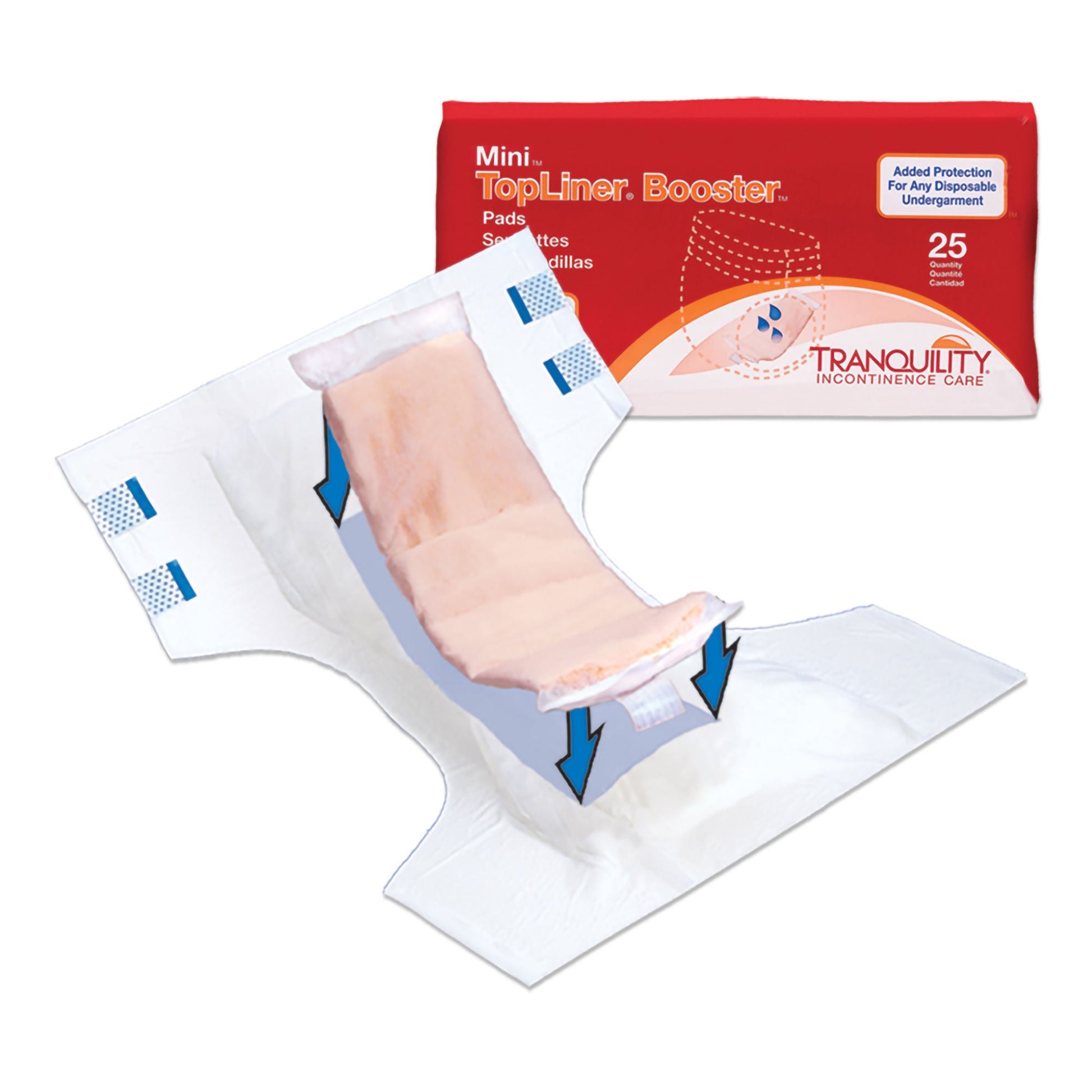 TopLiner™ Incontinence Booster Pad, 2.75 x 10.5 Inch