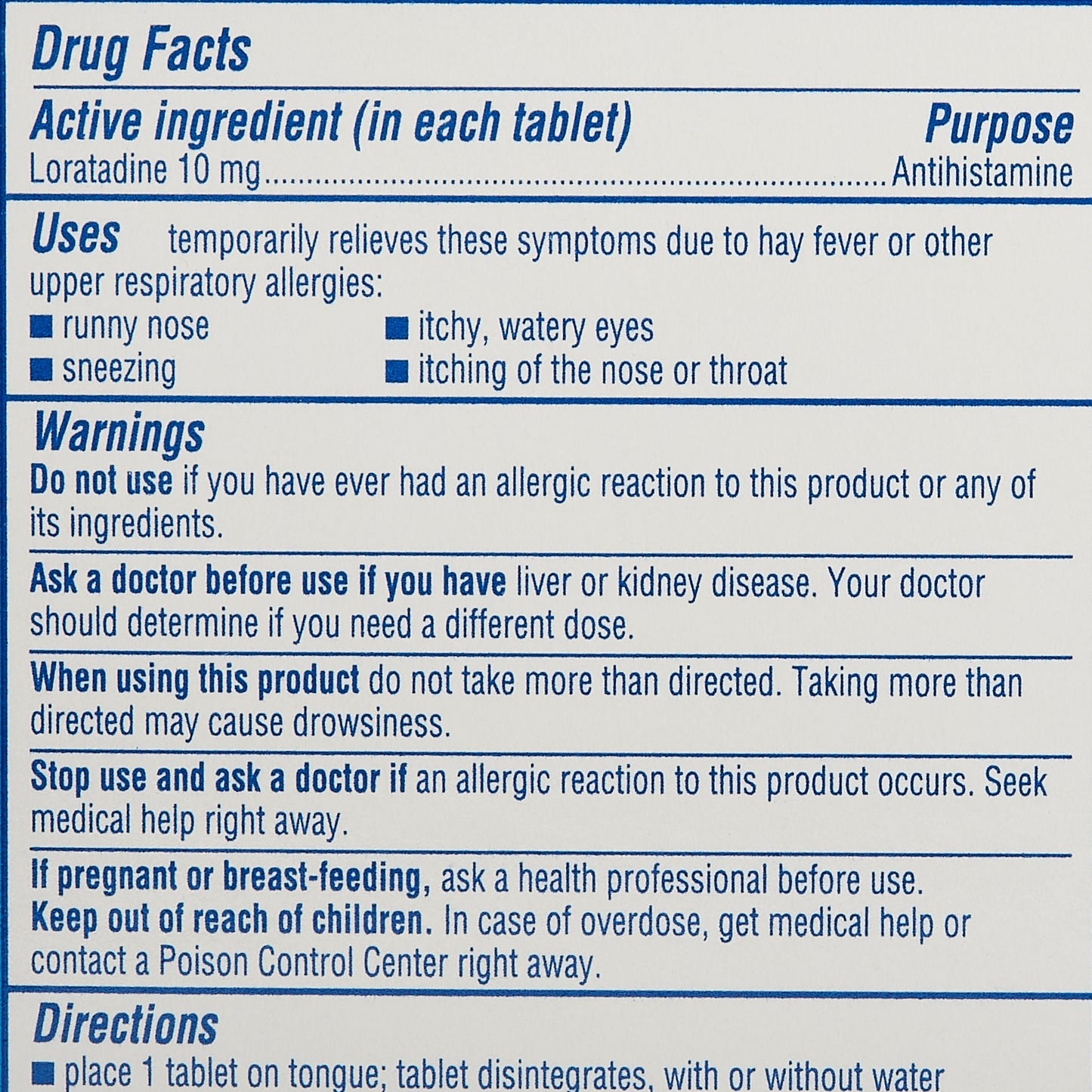 Claritin® RediTabs® Loratadine Allergy Relief