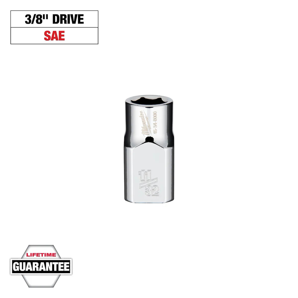 Milwaukee 3/8" Drive 11/32" Socket 45-34-8000 | 3/8 in Drive