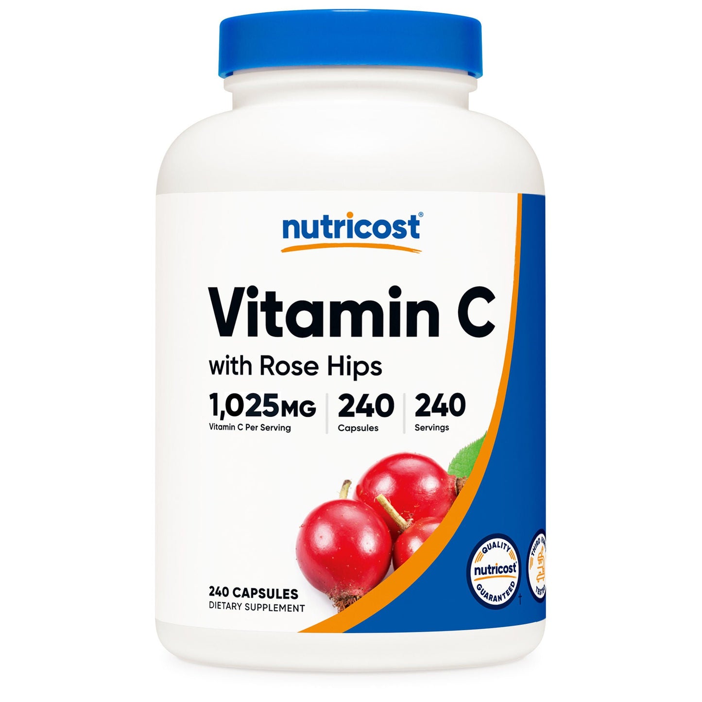 nutricost Vitamin C with Rose Hips Dietary Supplement Vitamin C / Rose Hips 1,000 mg - 25 mg Strength Capsule