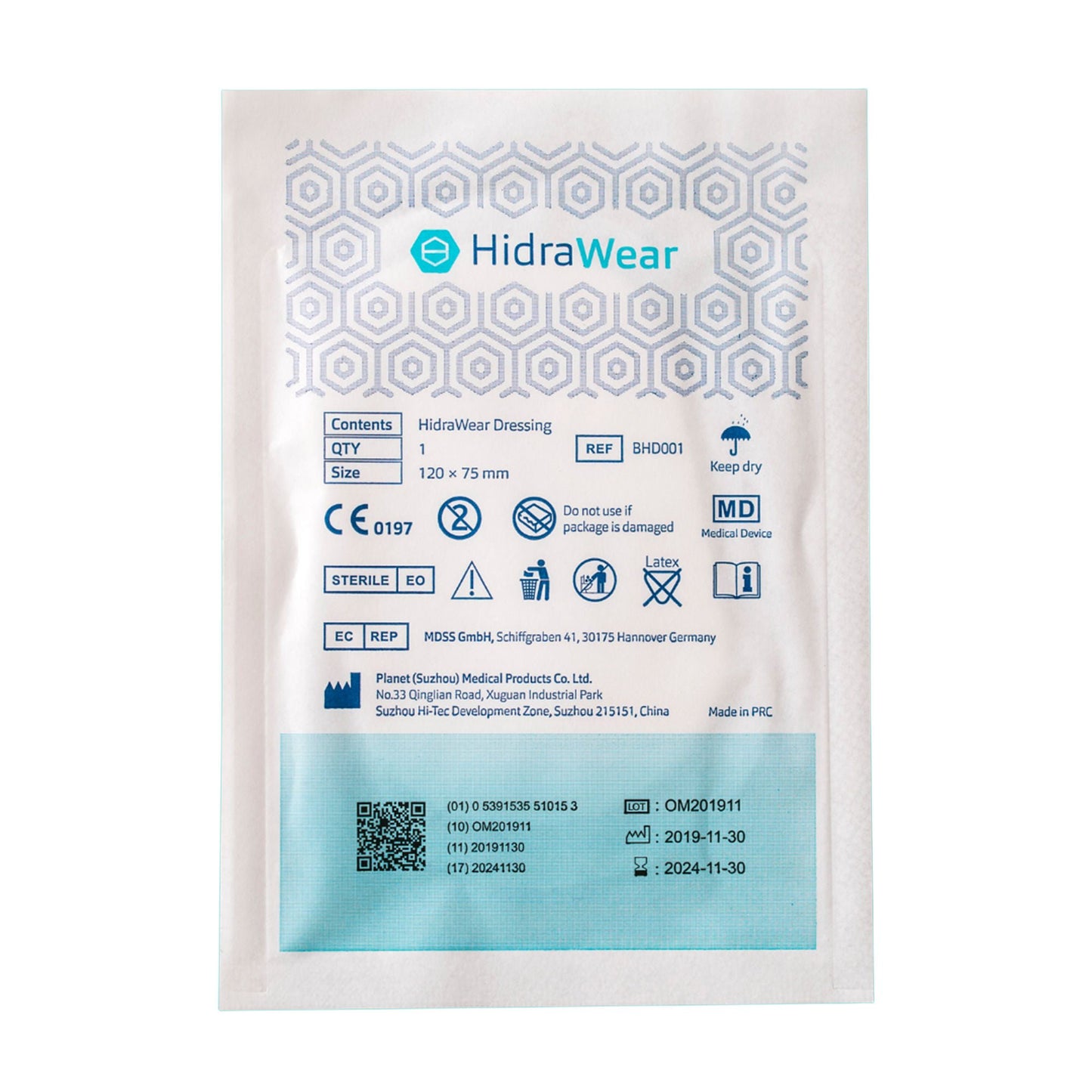 HidraWear Super Absorbent Dressing Without Adhesive Rectangle
