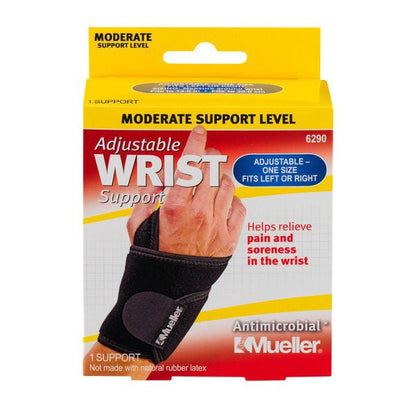 Mueller Wrist Support Wraparound Neoprene Left or Right Hand Black