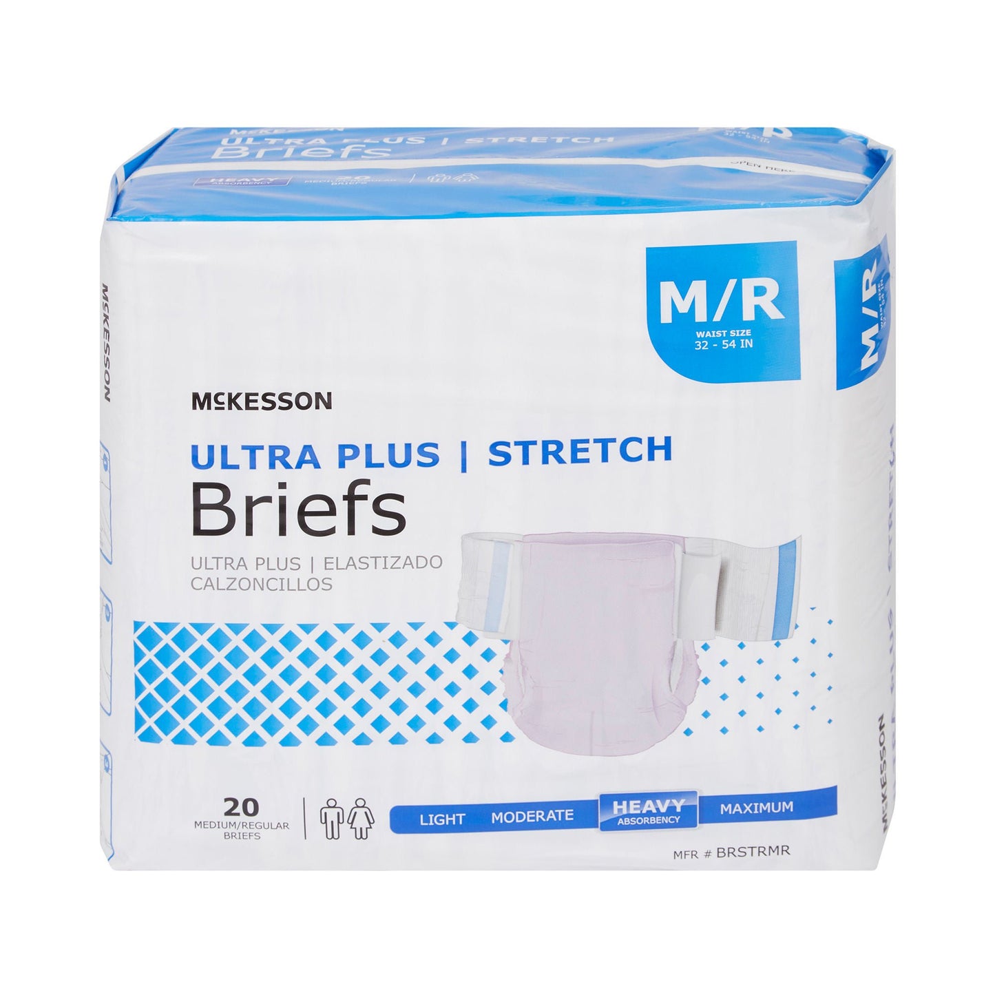 McKesson Ultra Plus Stretch Heavy Absorbency Incontinence Brief, /Regular