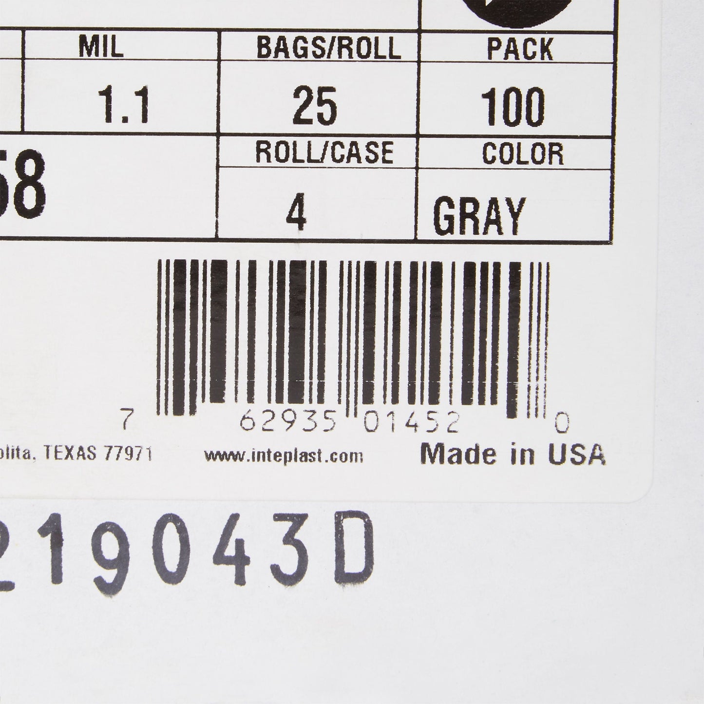 McKesson Extra Heavy Duty Plus Trash Bag, Gray
