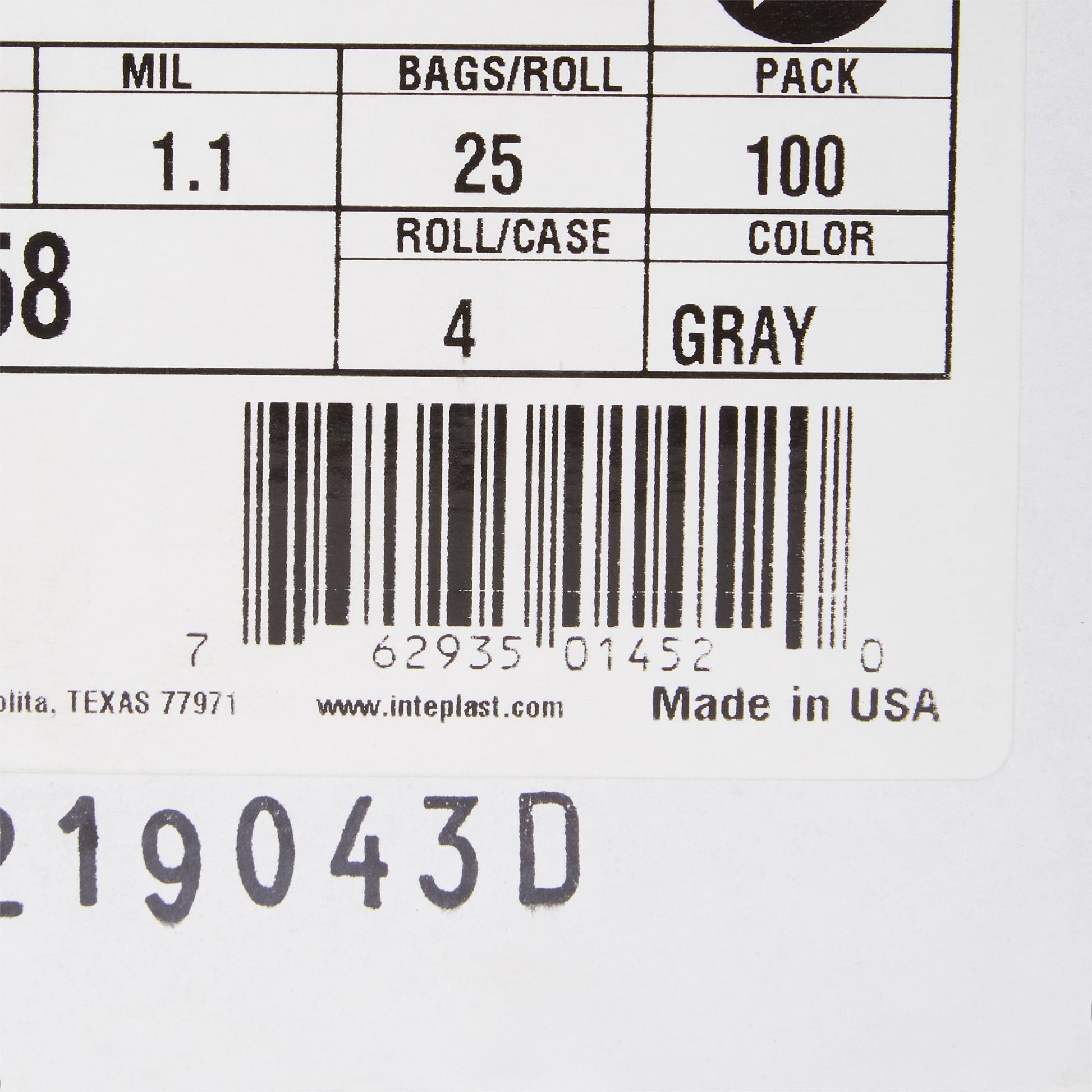 McKesson Extra Heavy Duty Plus Trash Bag, Gray