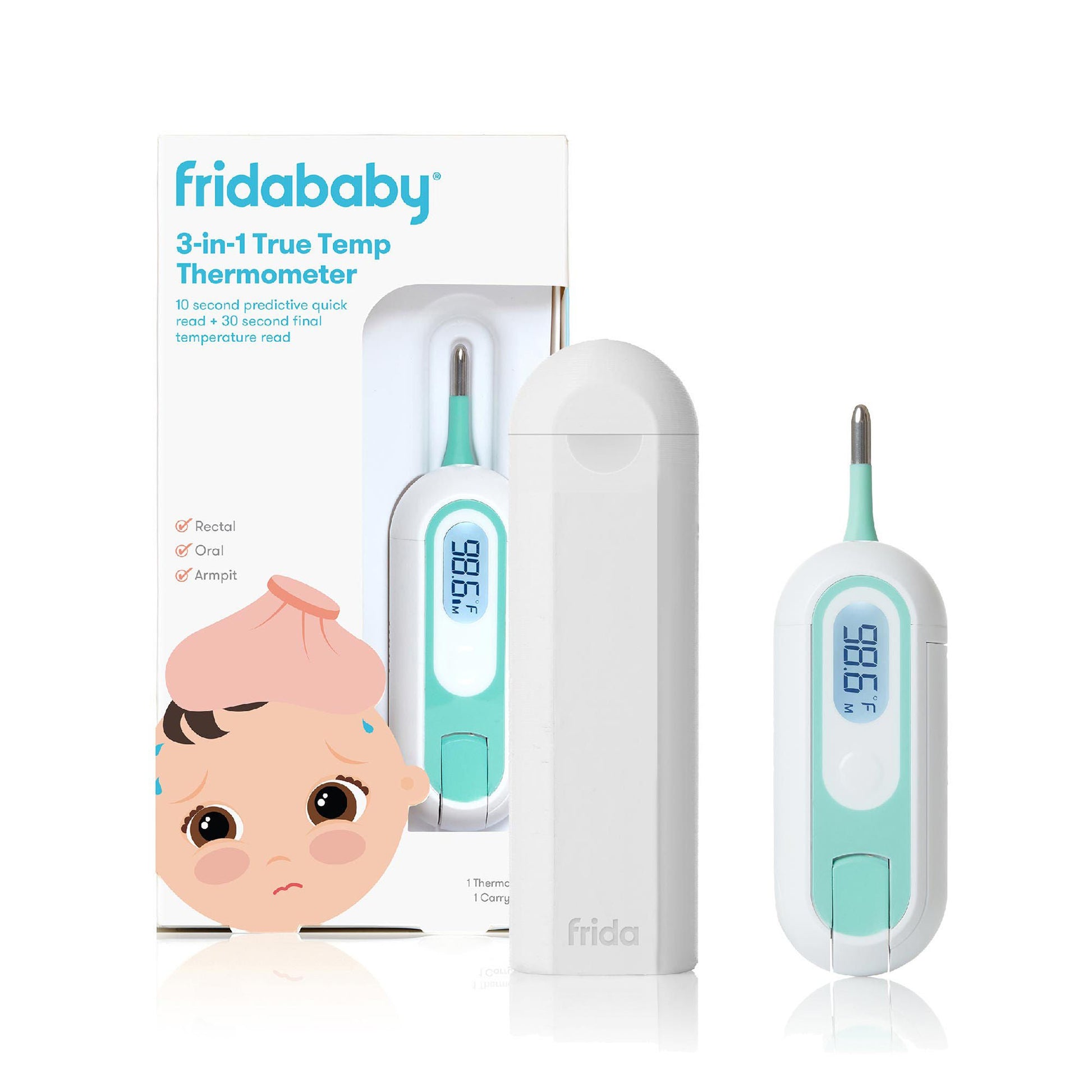 FridababyTrue Temp Digital Stick Thermometer Oral / Rectal / Axillary Probe Handheld