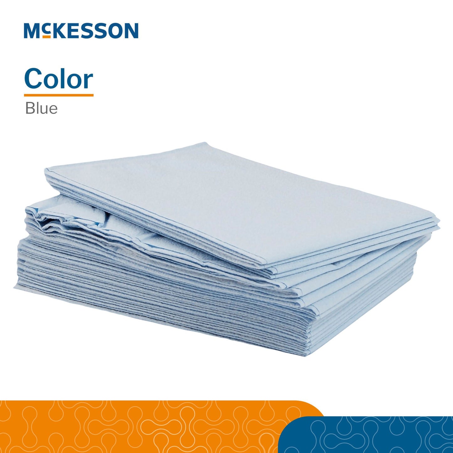 McKesson Blue Tissue/Poly Disposable Pillowcase