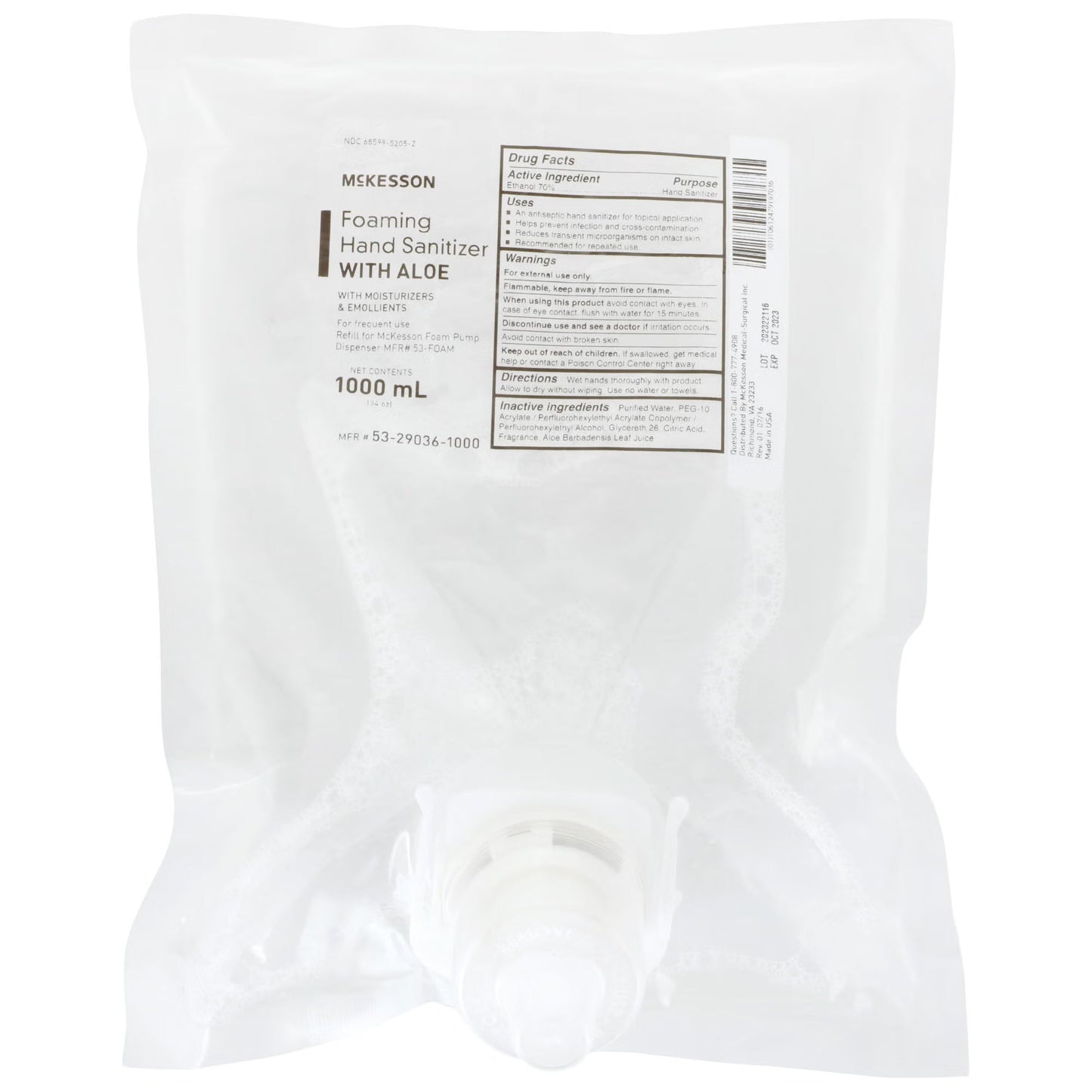 McKesson Foaming Hand Sanitizer with Aloe , Refill