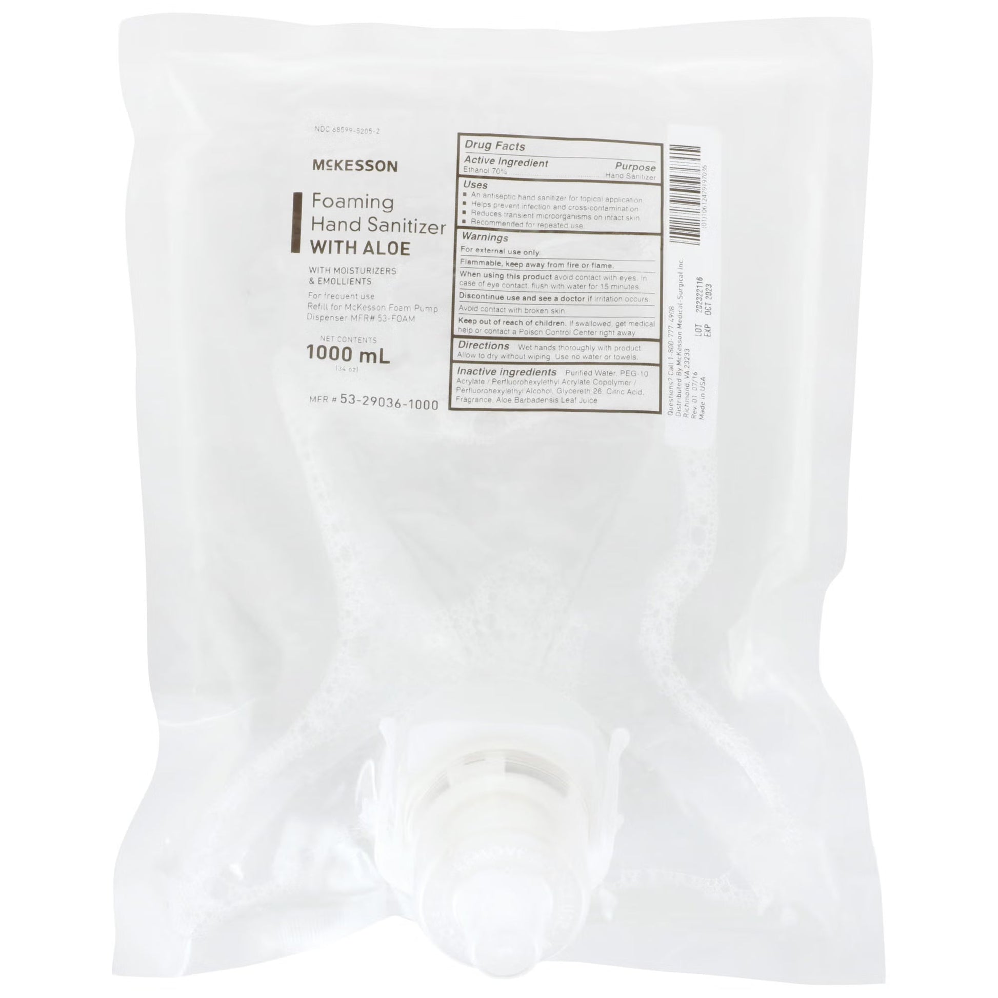 McKesson Foaming Hand Sanitizer with Aloe , Refill