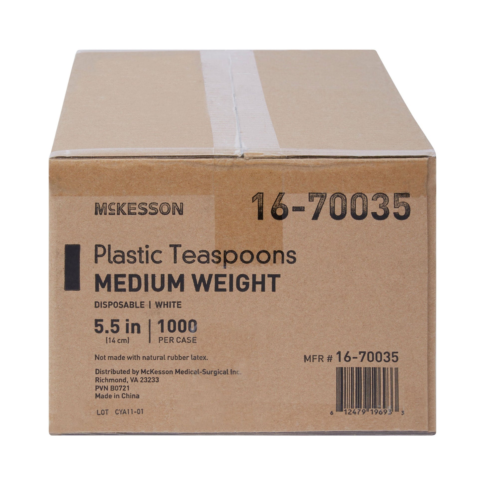 McKesson White Polypropylene Spoon, 5.5 Inch Long