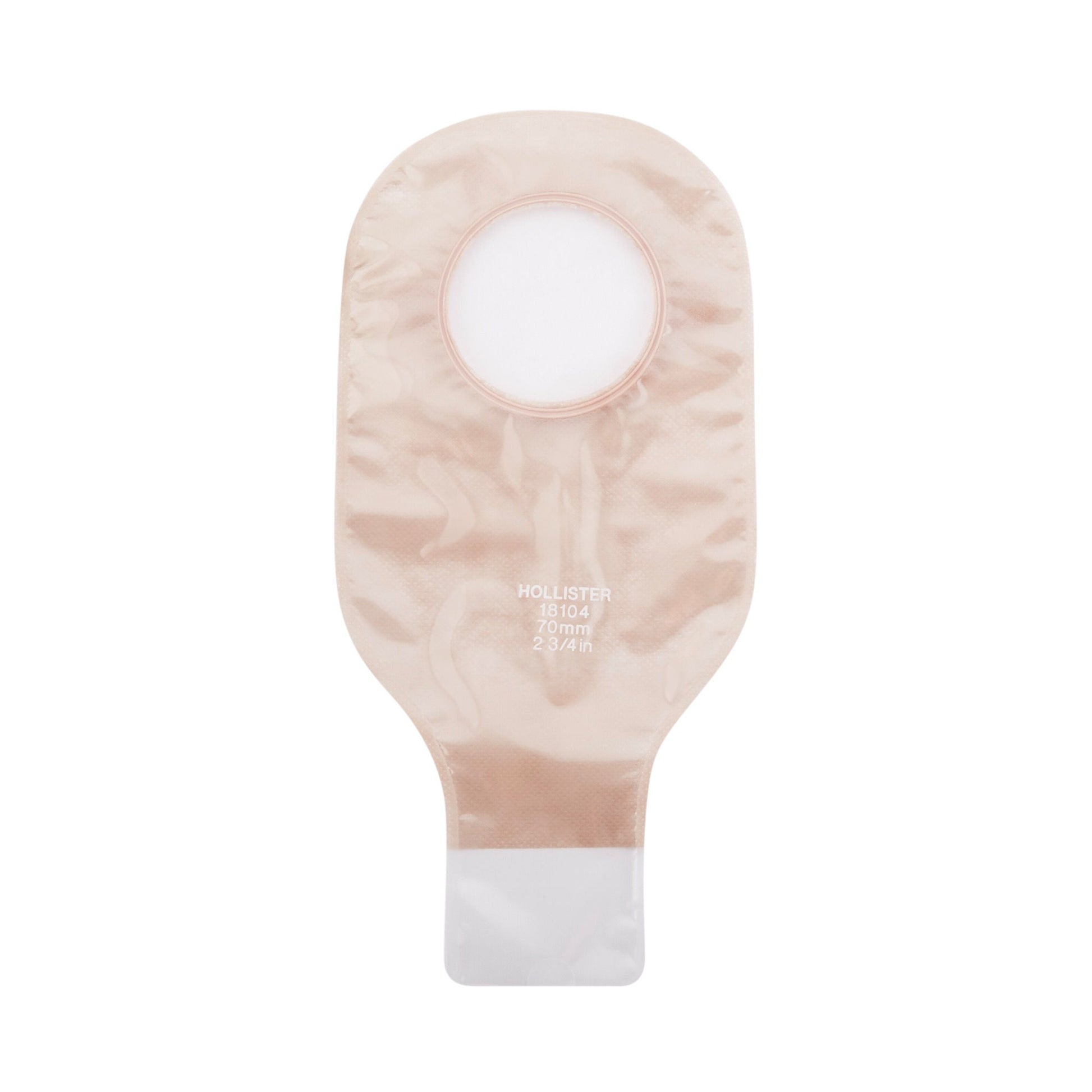 New Image™ Transparent Colostomy Pouch, Pre-cut to Fit Stomas, Blue Match