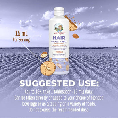 Mary Ruth's® Hair Growth Max Liposomal, Almond Cookie Flavor