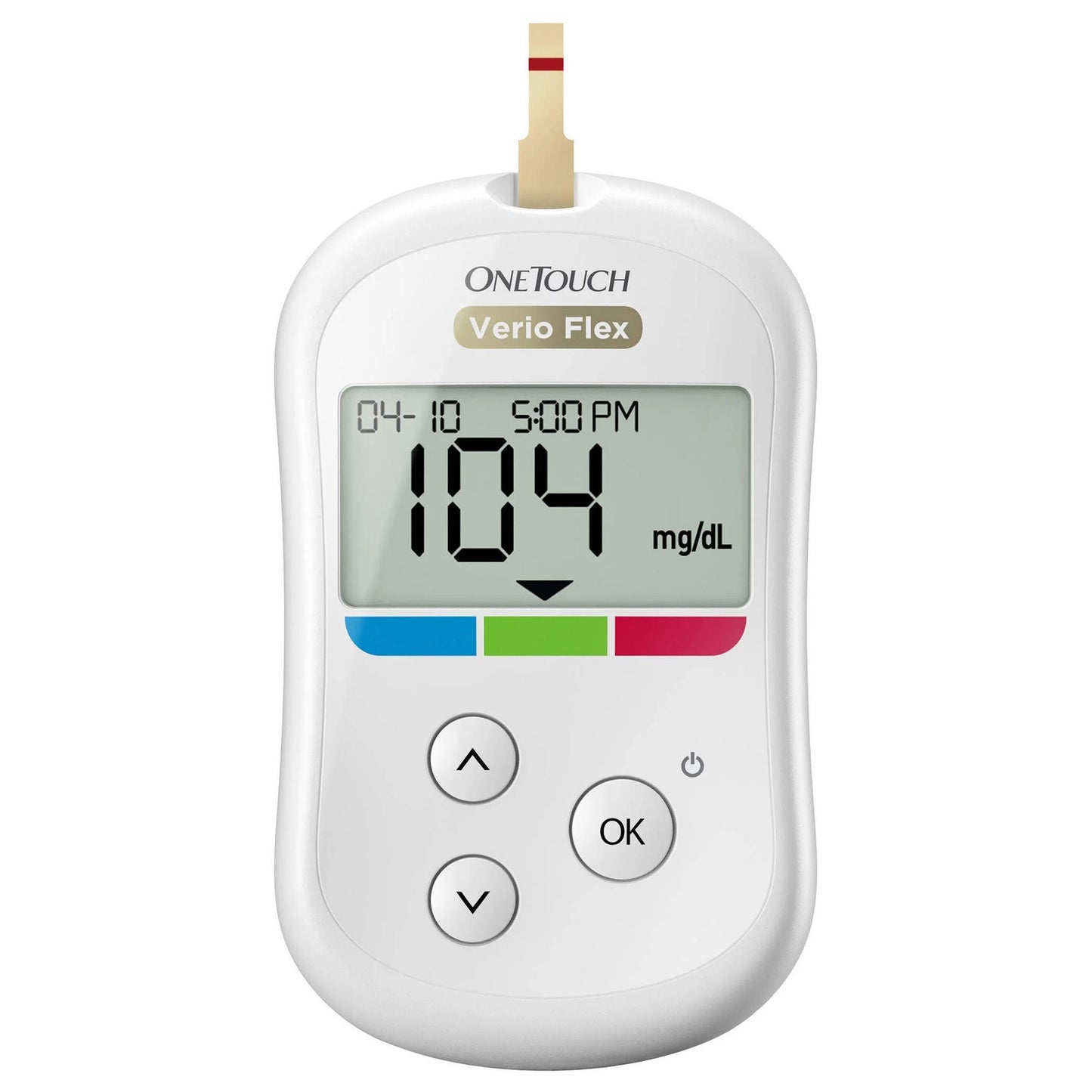 OneTouch Verio Flex Blood Glucose Meter 5 Seconds 500 Test Results Requires Coding