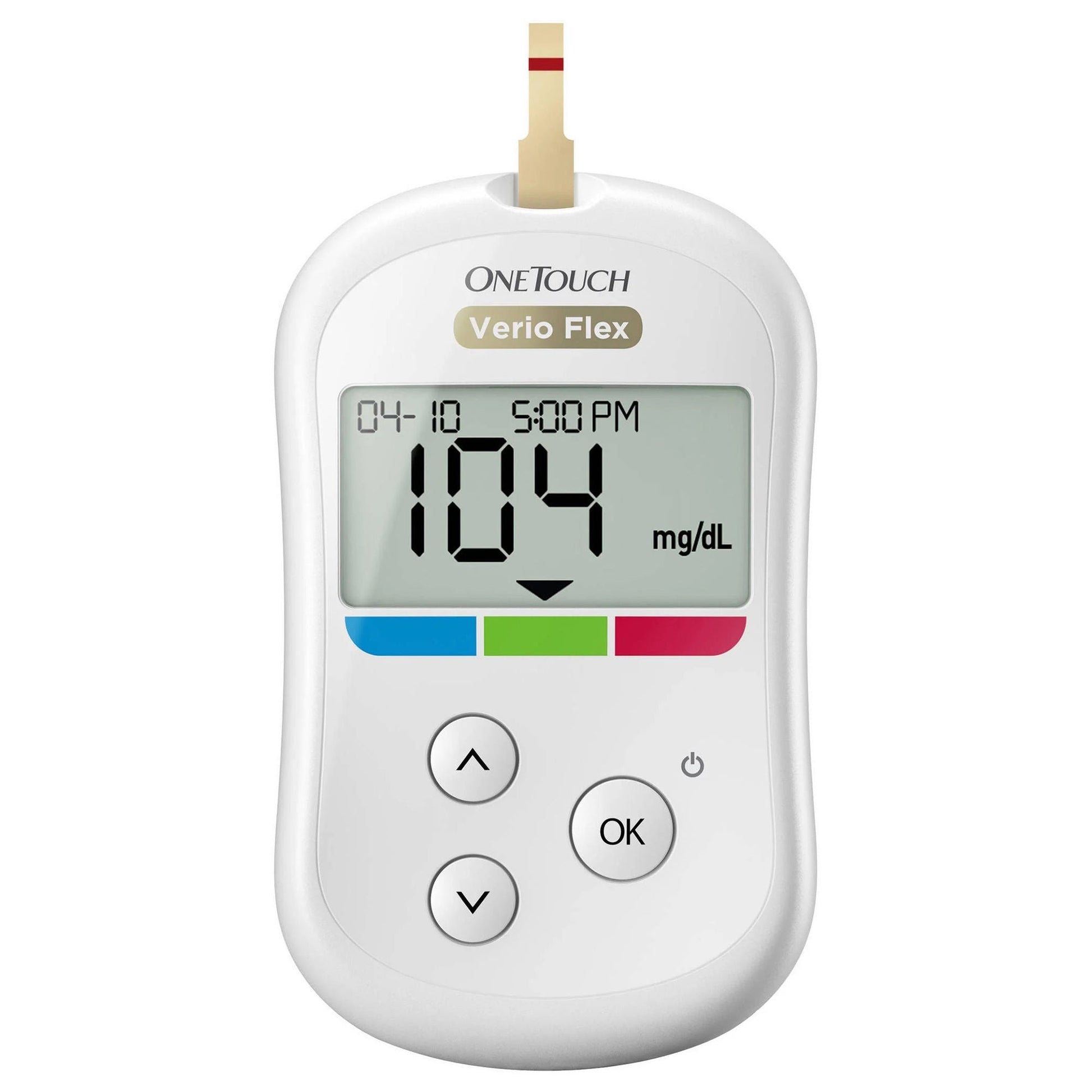 OneTouch Verio Flex Blood Glucose Meter 5 Seconds 500 Test Results Requires Coding