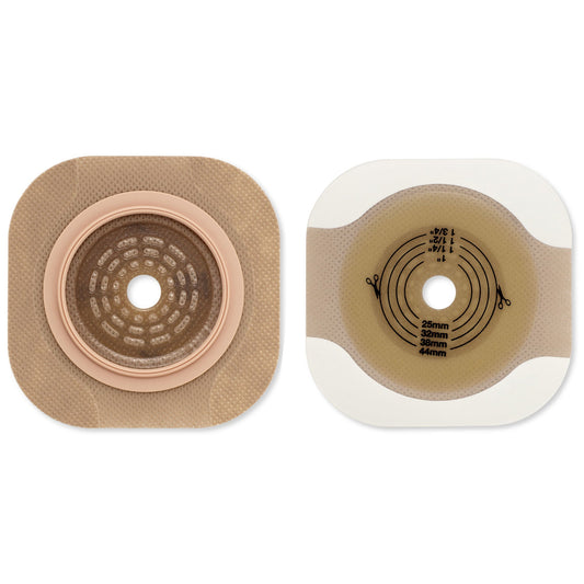 New Image™ Flat CeraPlus™ Ostomy Barrier, Pre-cut to fit , Red Match