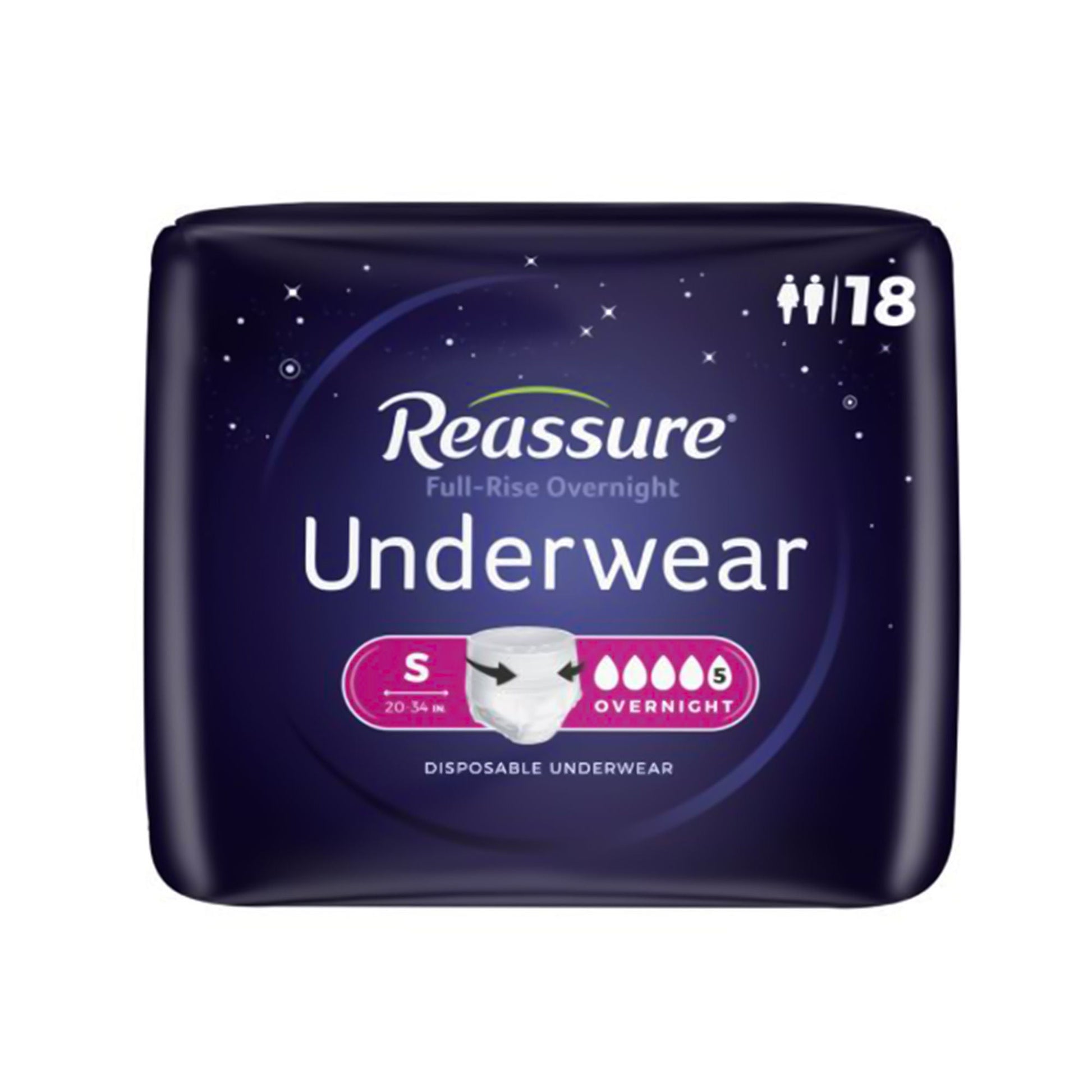 Reassure® Full-Rise Overnight Absorbent Underwear, Heavy Absorbency