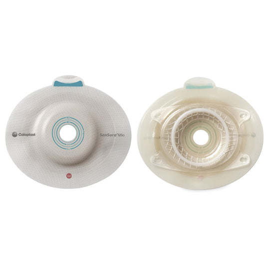 SenSura® Mio Click Convex Light Ostomy Barrier, Stoma Opening, Blue Match