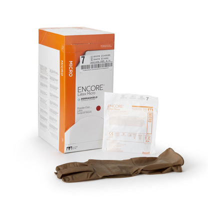 Sterile ENCORE® Latex Micro Latex Surgical Gloves, Brown - view 5