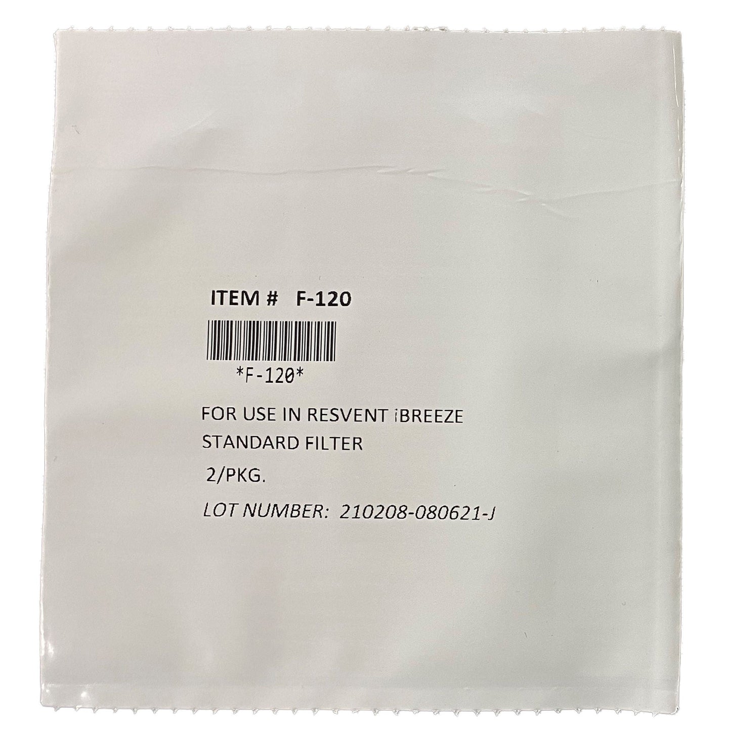 CPAP Filter Ultrafine Disposable White No Tab