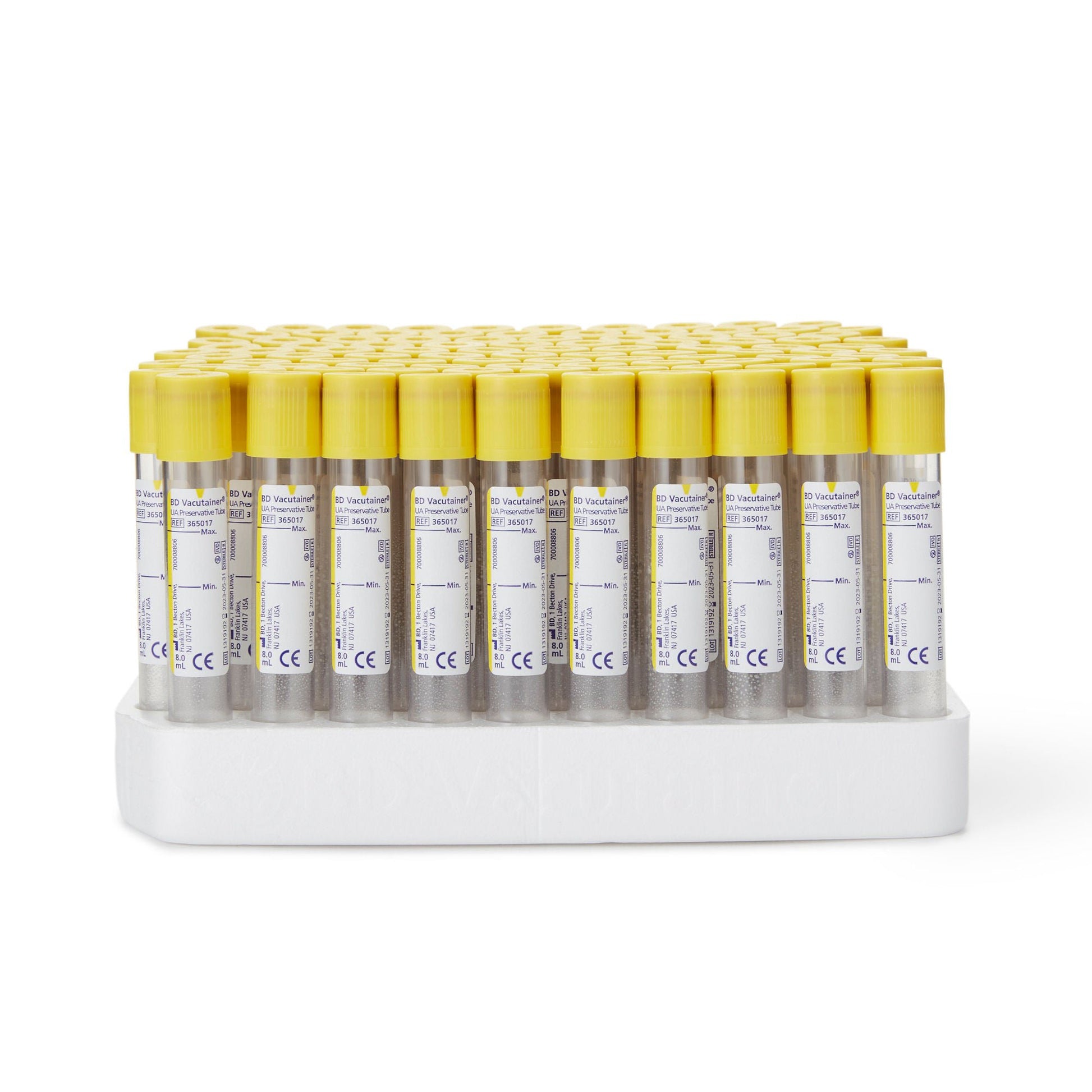BD Vacutainer Urinalysis Tube Chlorhexidine / Ethyl Paraben / Sodium Propionate Additive BD Hemogard Closure Polyethylene Terephthalate (PET) Tube