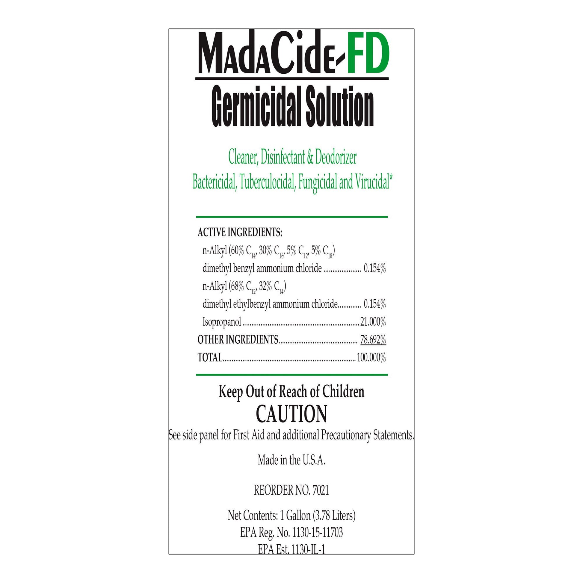 MadaCide-FD® Surface Disinfectant Cleaner