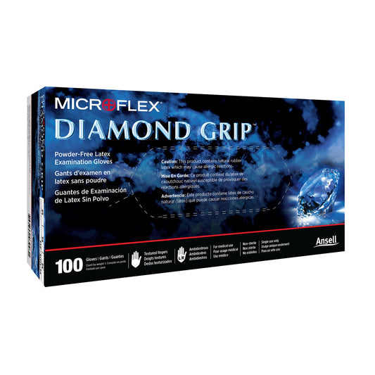 Diamond Grip™ Latex Exam Gloves, White