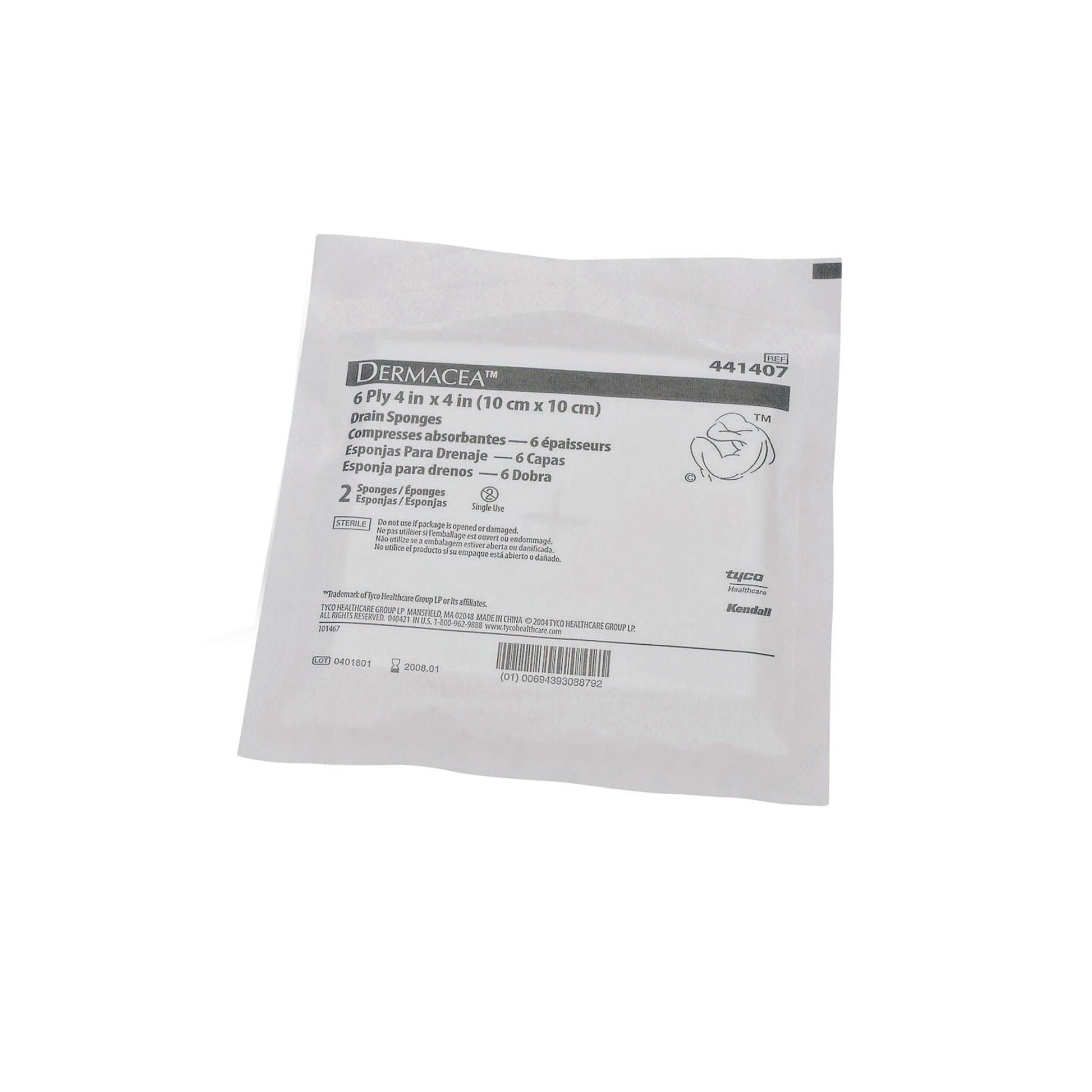 Dermacea™ Drain Sponge, 6-Ply