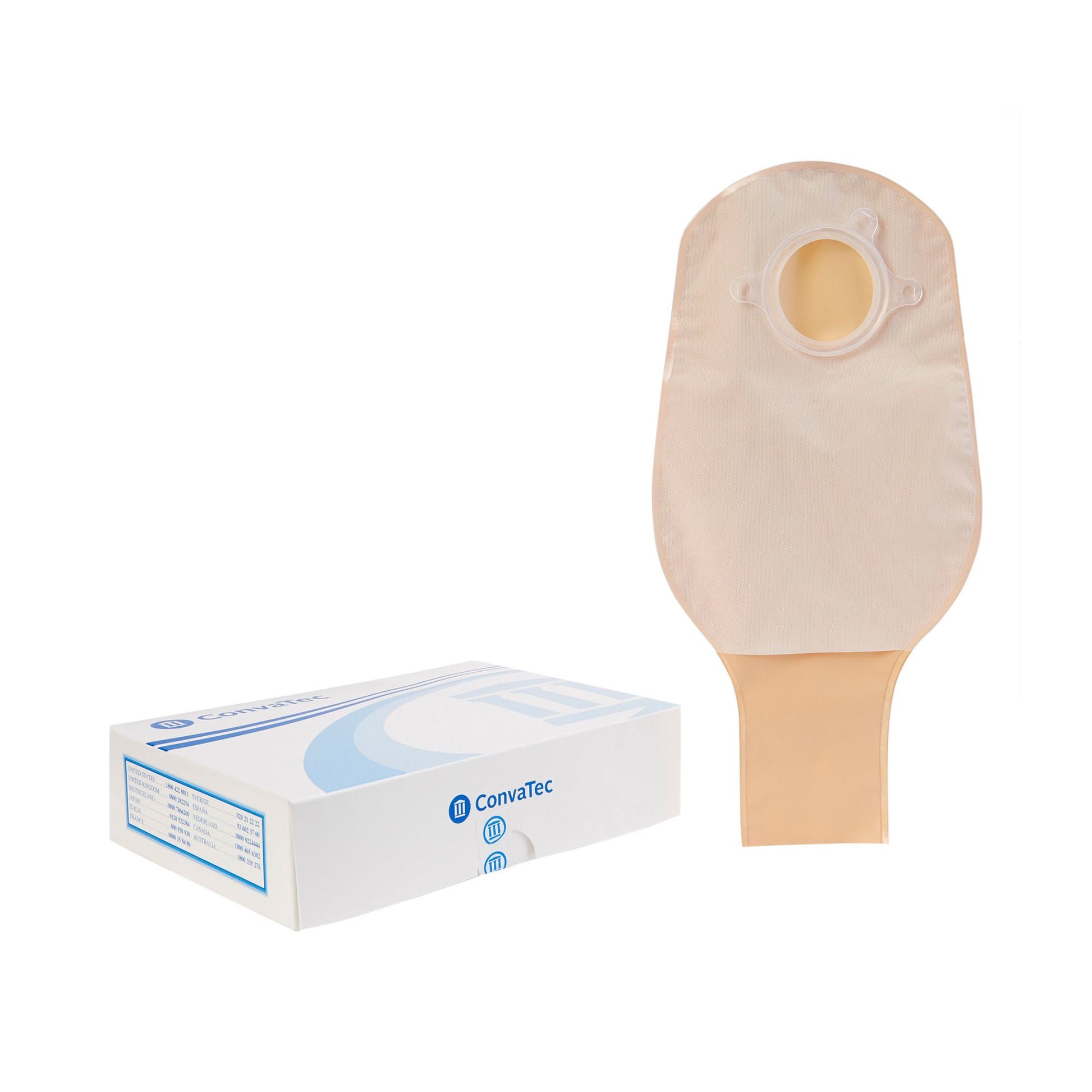 Sur-Fit Natura® Opaque Colostomy Pouch, 12-Inch Length, 1¾ Inch Flange