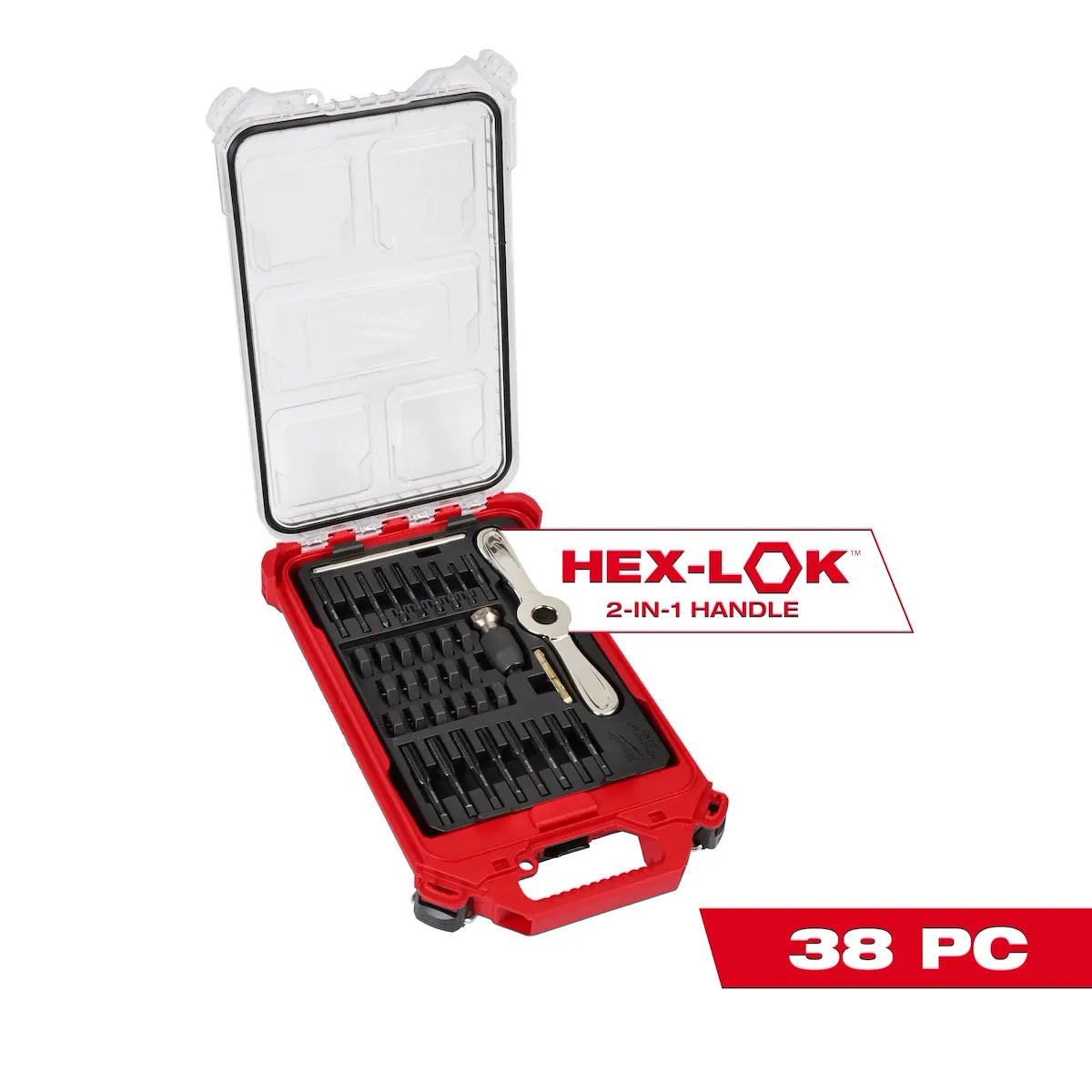 Milwaukee 38PC Metric Tap & Die PACKOUT Set w/ HEX-LOK 2-in-1 Handle 49-22-5603 | 38-Piece, Black Oxide