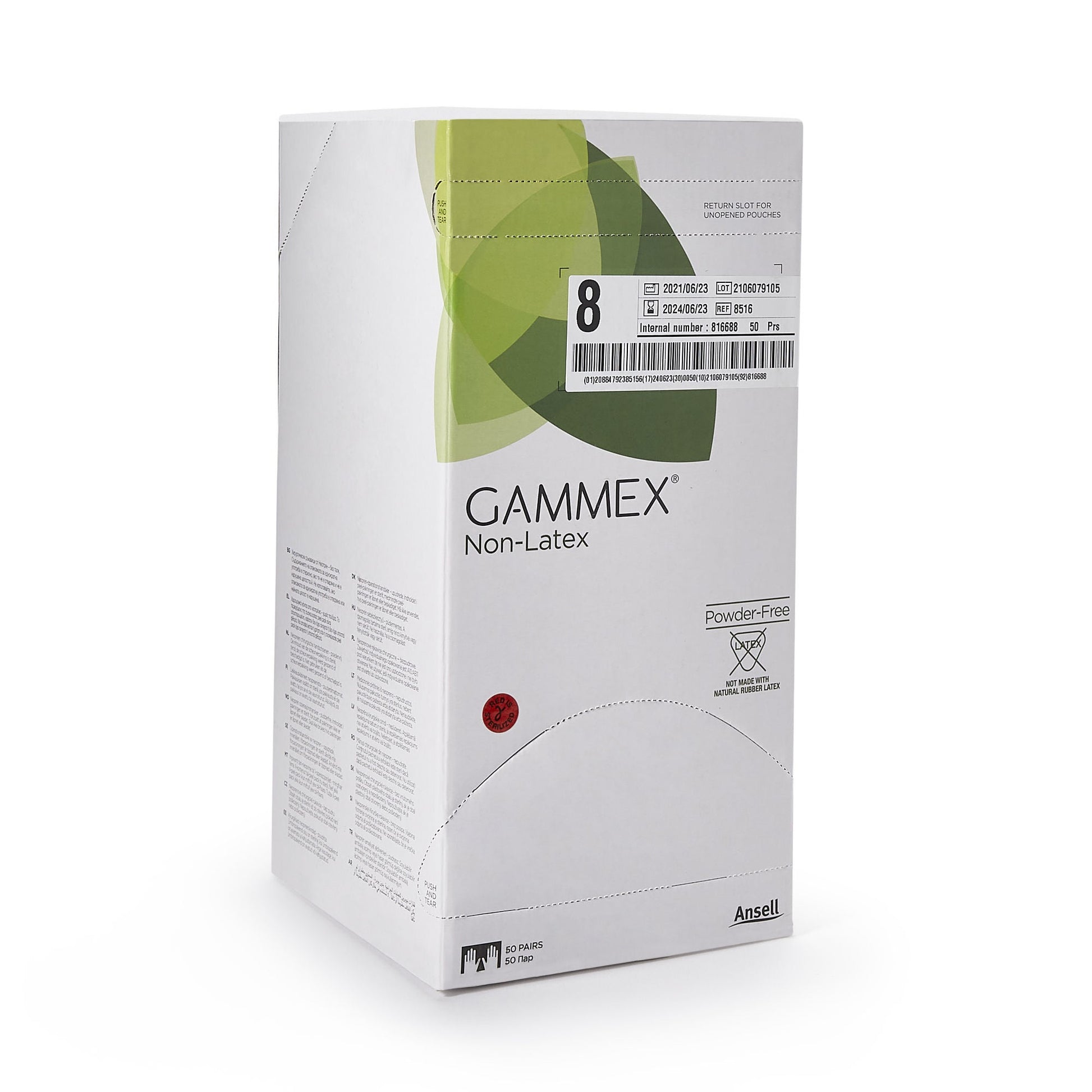 Sterile GAMMEX® Non-Latex Polyisoprene Surgical Gloves, Green - view 2