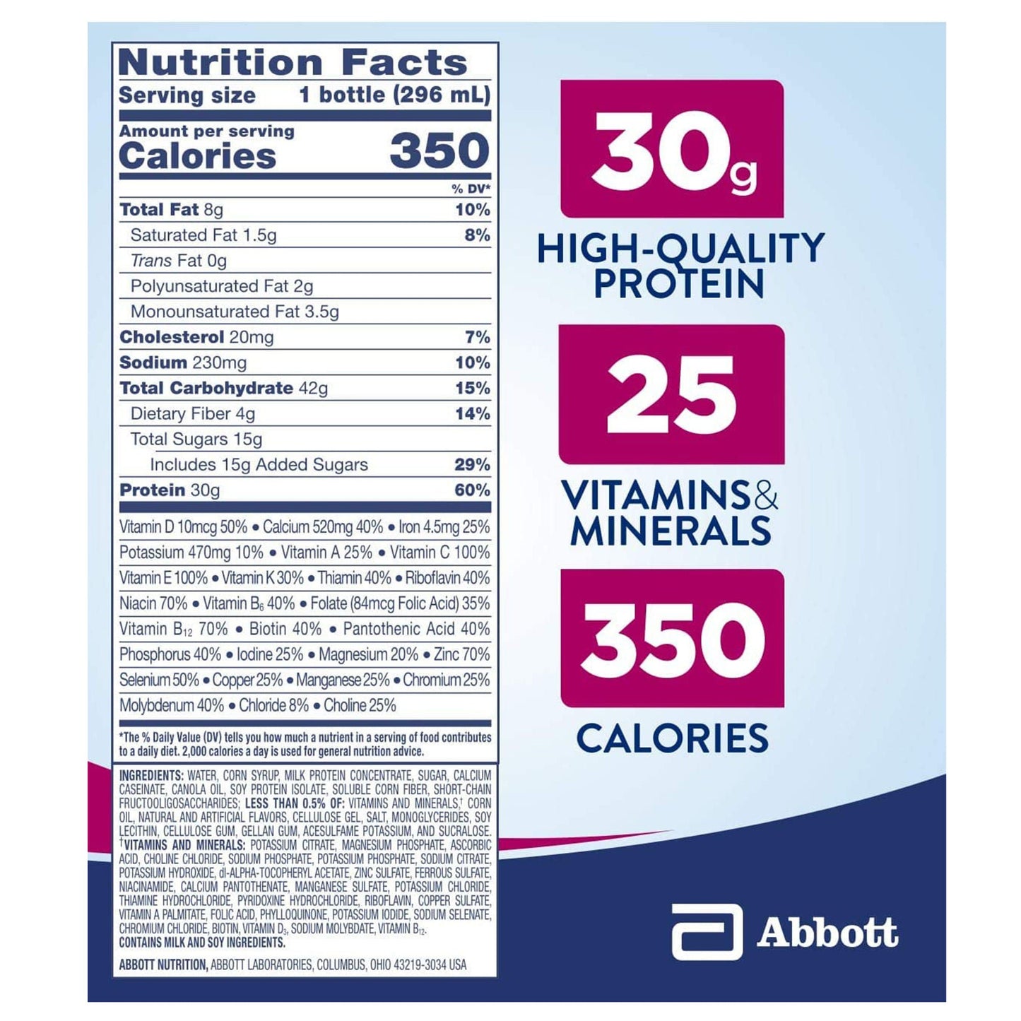 Ensure Complete® Nutrition Shake, Vanilla, Bottle
