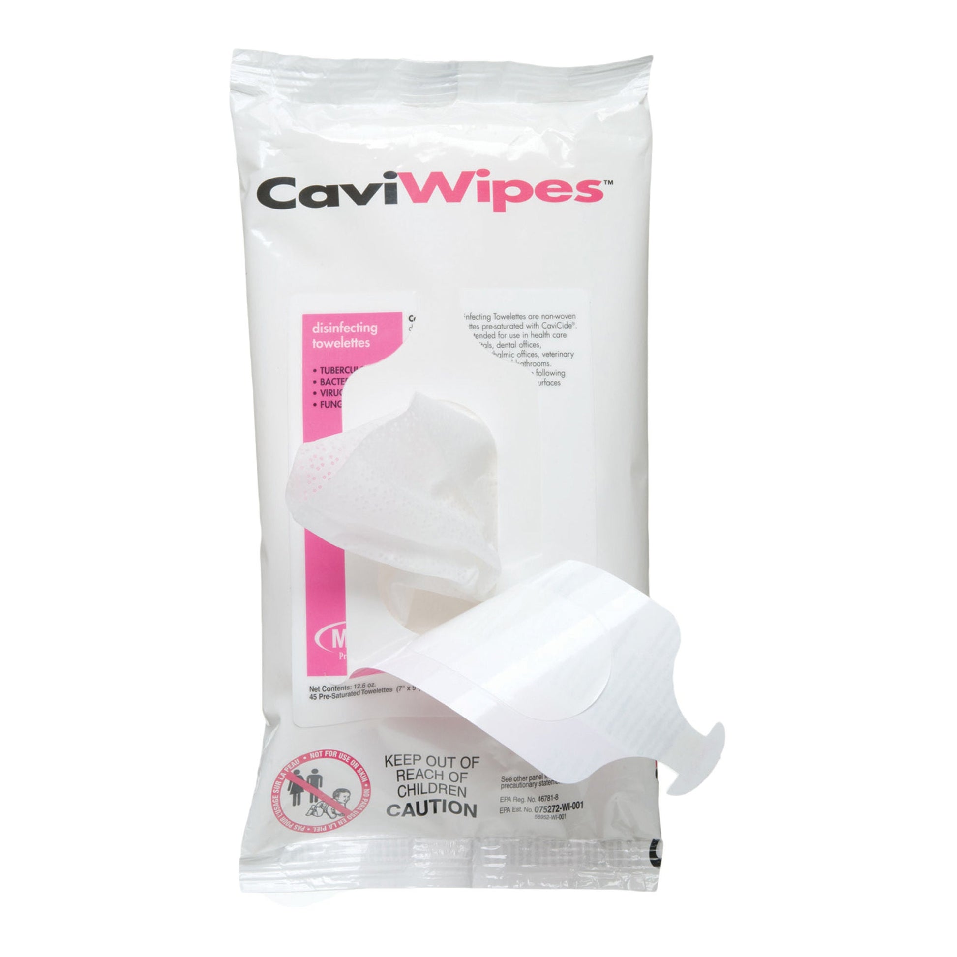 Metrex CaviWipes Surface Disinfectant Alcohol-Based Wipes