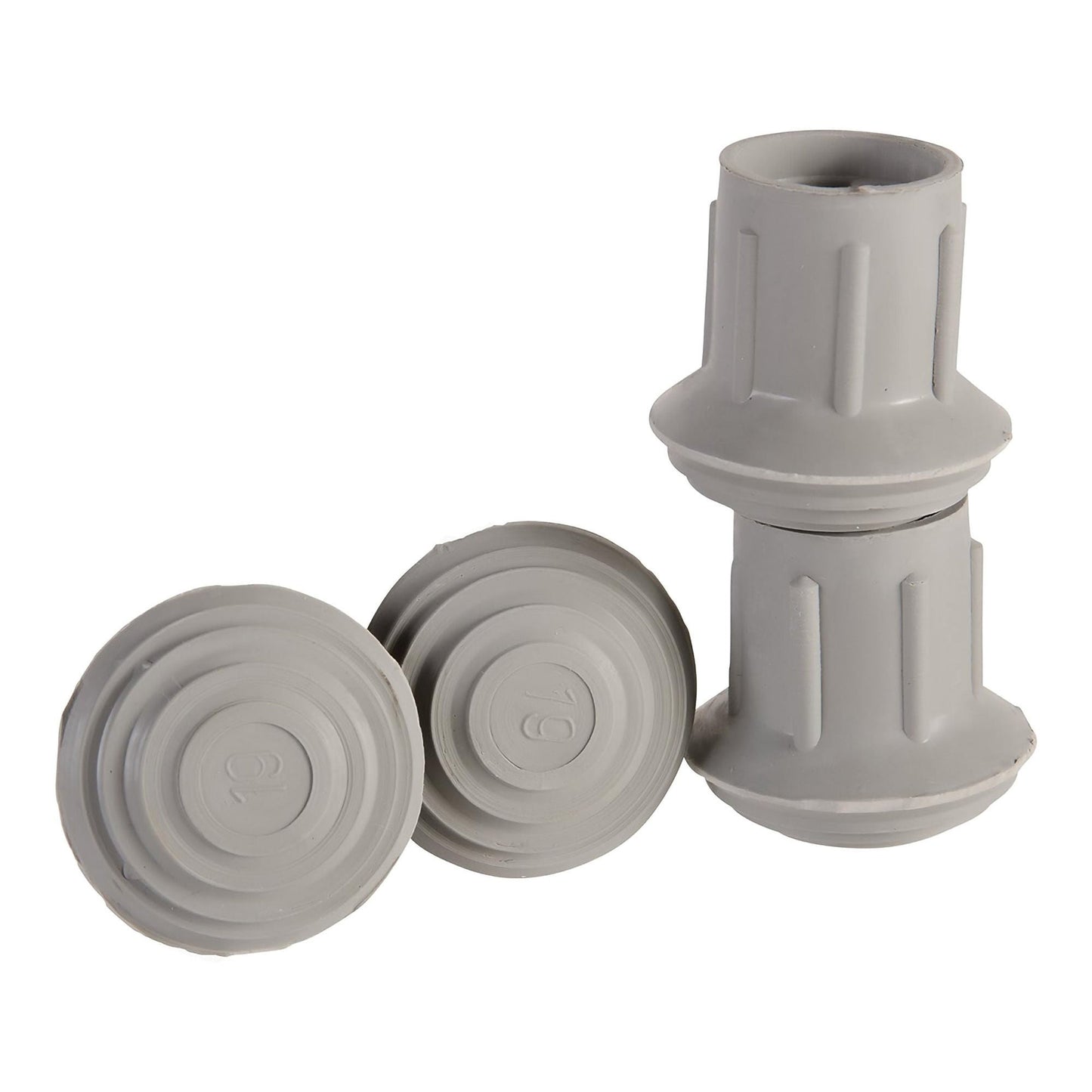 Mabis Replacement Tips for Walkers, Canes and Commode Chairs, 1-inch