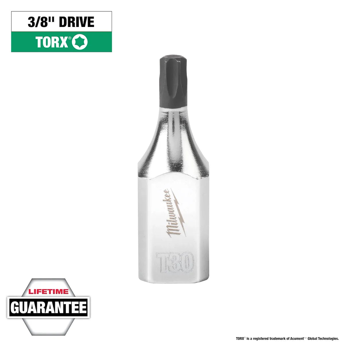Milwaukee 3/8" Drive T30 TORX Bit Socket 45-34-1013 | 3/8 in Drive
