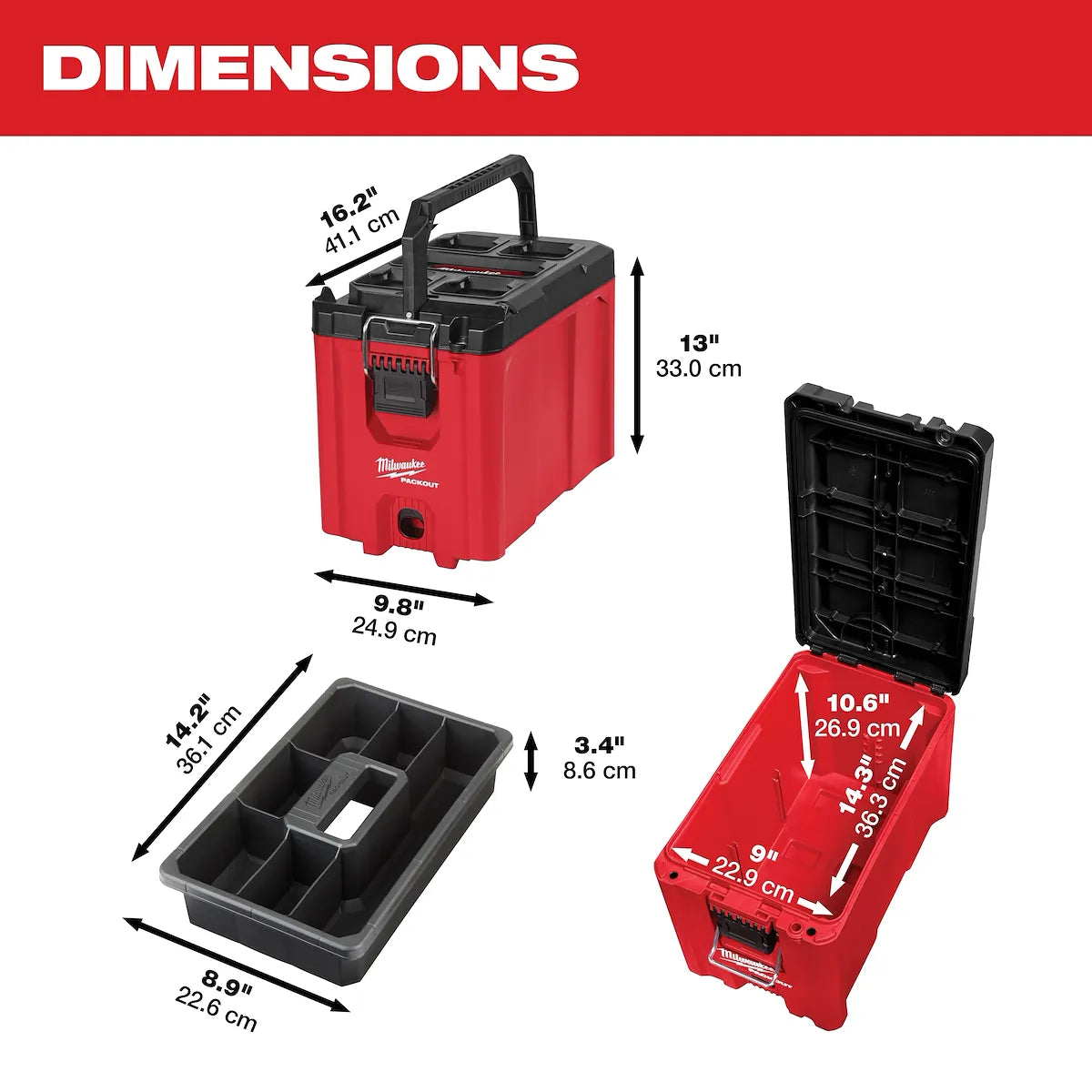 Milwaukee PACKOUT Compact Tool Box 48-22-8422 | 5-Piece