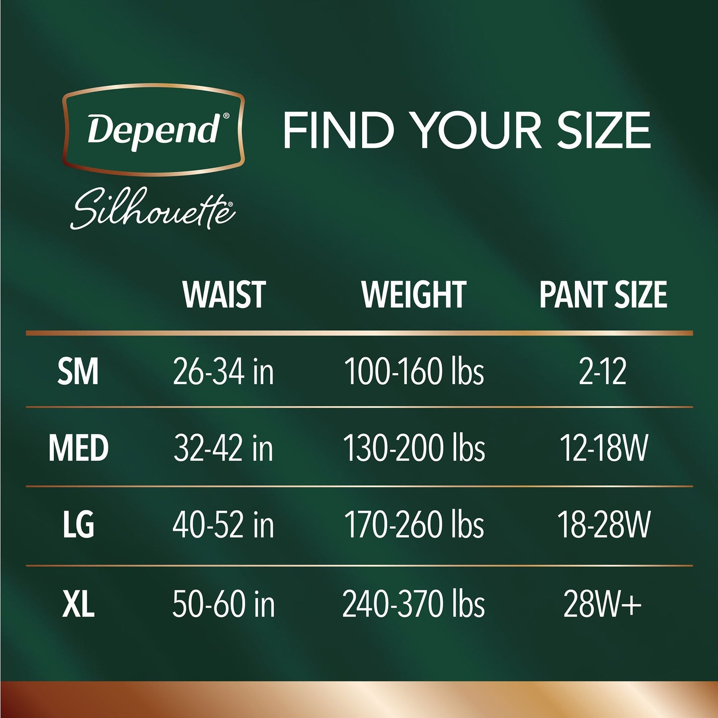 Depend® Silhouette® Maximum Absorbency Underwear