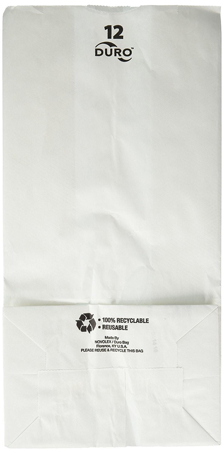 Duro Grocery Bag White Virgin Paper #12