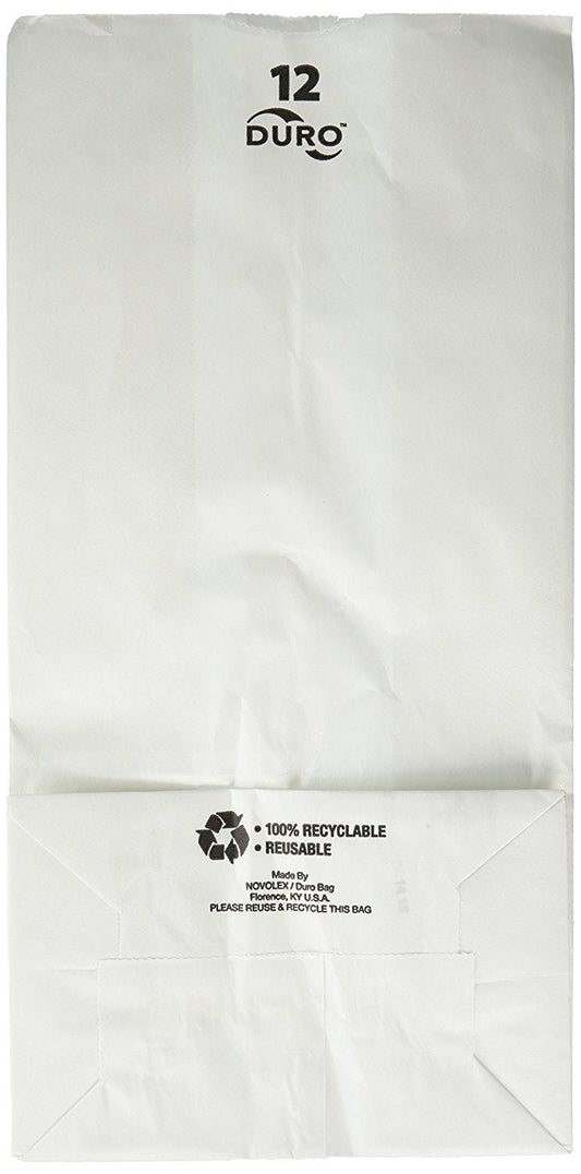 Duro Grocery Bag White Virgin Paper #12