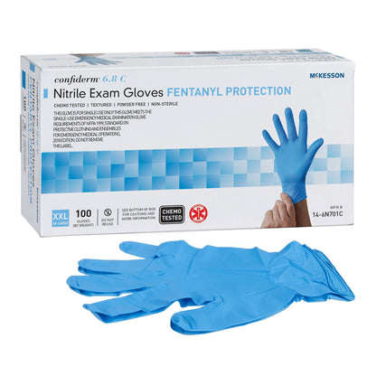 McKesson Confiderm® 6.8C Nitrile Exam Gloves, Blue