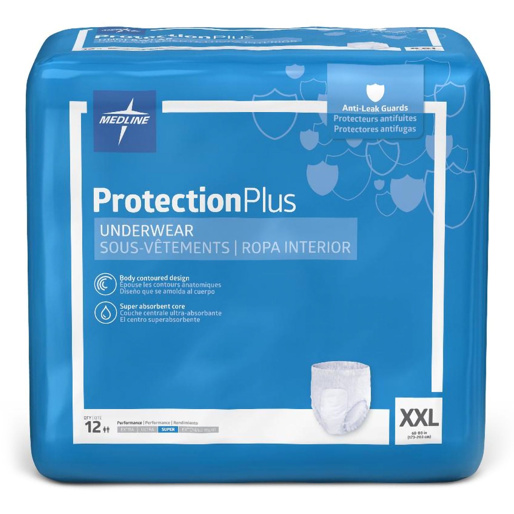 FitRight Super Absorbent Underwear Pull On with Tear Away Seams Adult Unisex Disposable Heavy Absorbency