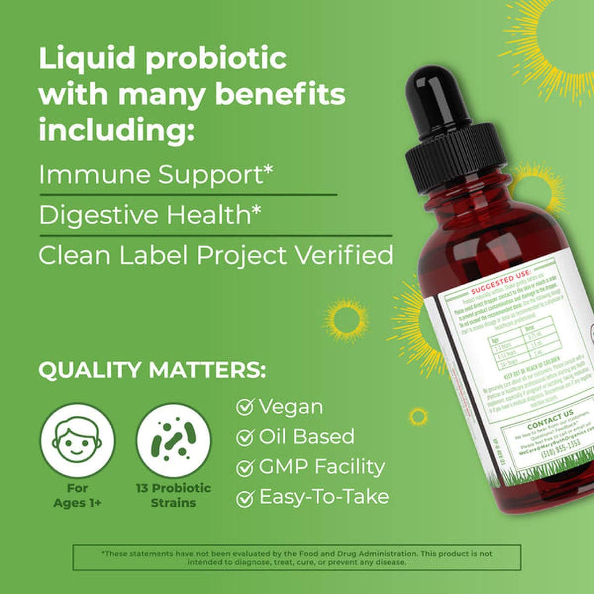 Mary Ruth's® Oil-Based Organic Liquid Probiotic Drops