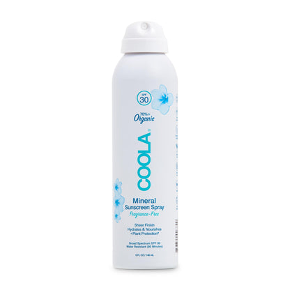 Coola® Zinc Oxide Sunscreen Spray Fragrance Free SPF 30, Can