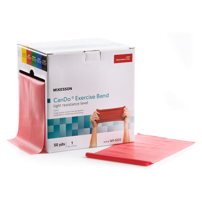 McKesson Exercise Resistance Band, Red, Light Resistance