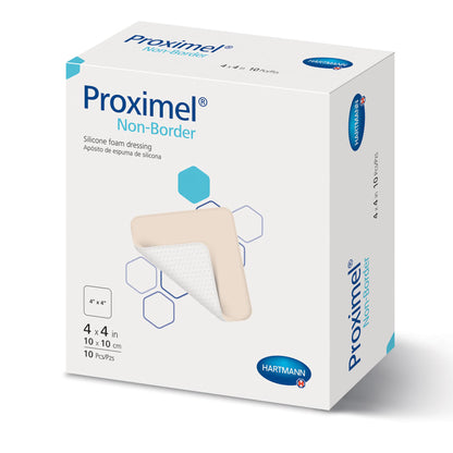 Proximel Non-Border Foam Dressing Without Border Waterproof Backing Silicone Face Square