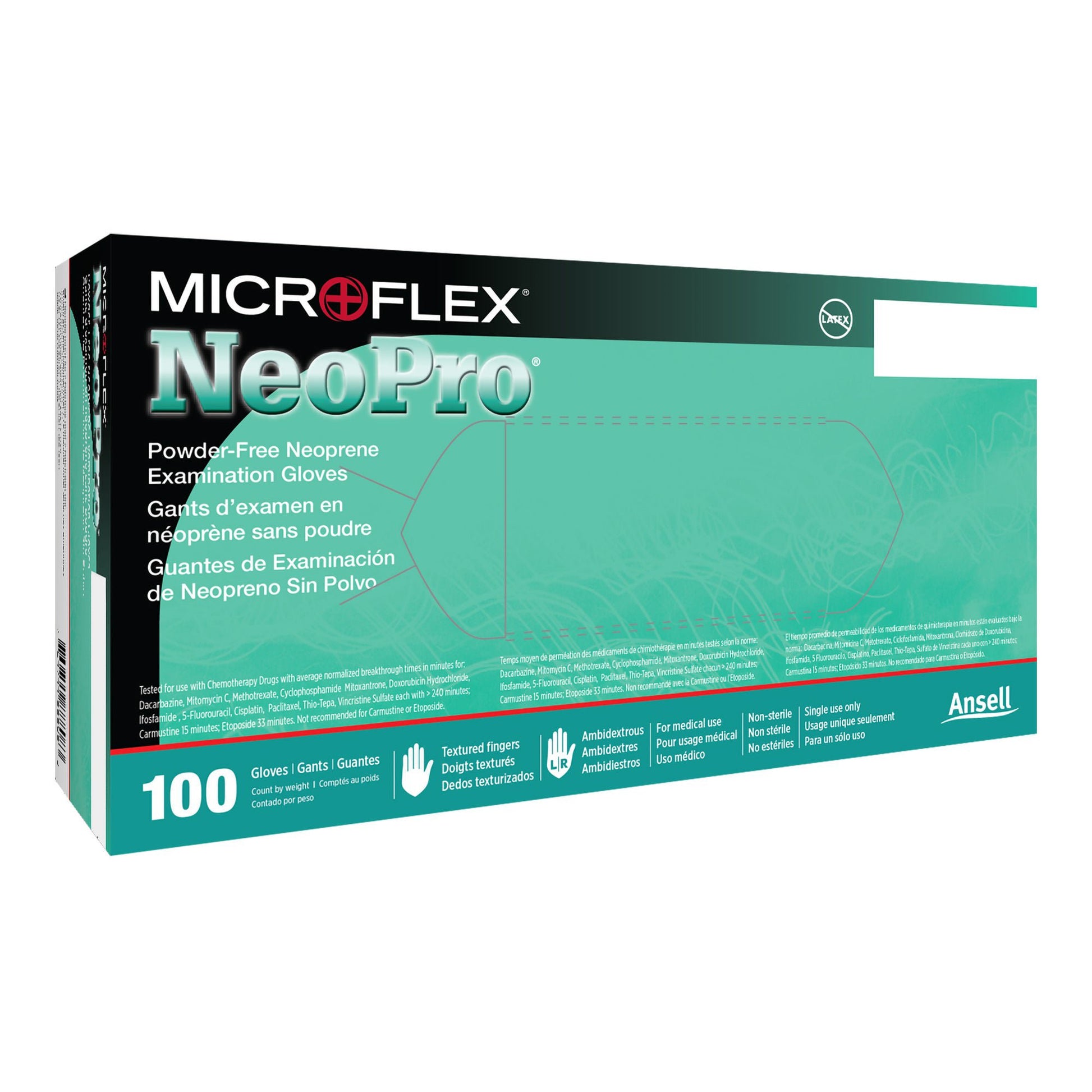 NeoPro® Polychloroprene Exam Gloves, Green - view 3
