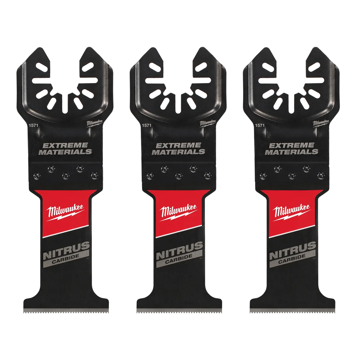 Milwaukee 1-3/8" NITRUS Carbide Extreme Materials Universal Fit Oscillating Multi-Tool Blade (1 PK) 49-25-1573 | 2 in Blade Length, Carbide