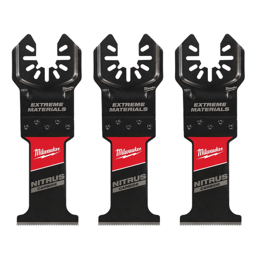 Milwaukee 1-3/8" NITRUS Carbide Extreme Materials Universal Fit Oscillating Multi-Tool Blade (1 PK) 49-25-1573 | 2 in Blade Length, Carbide